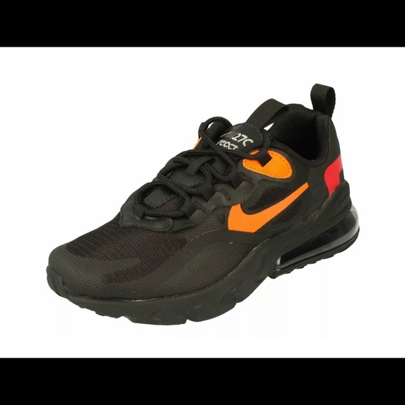 Nike Air Max React 270 GS Black Smoke Grey Cv9638 - Picture 3 of 7